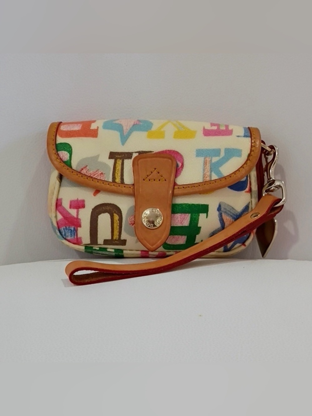 Dooney & Bourke Vintage Multicolor Logo Wristlet